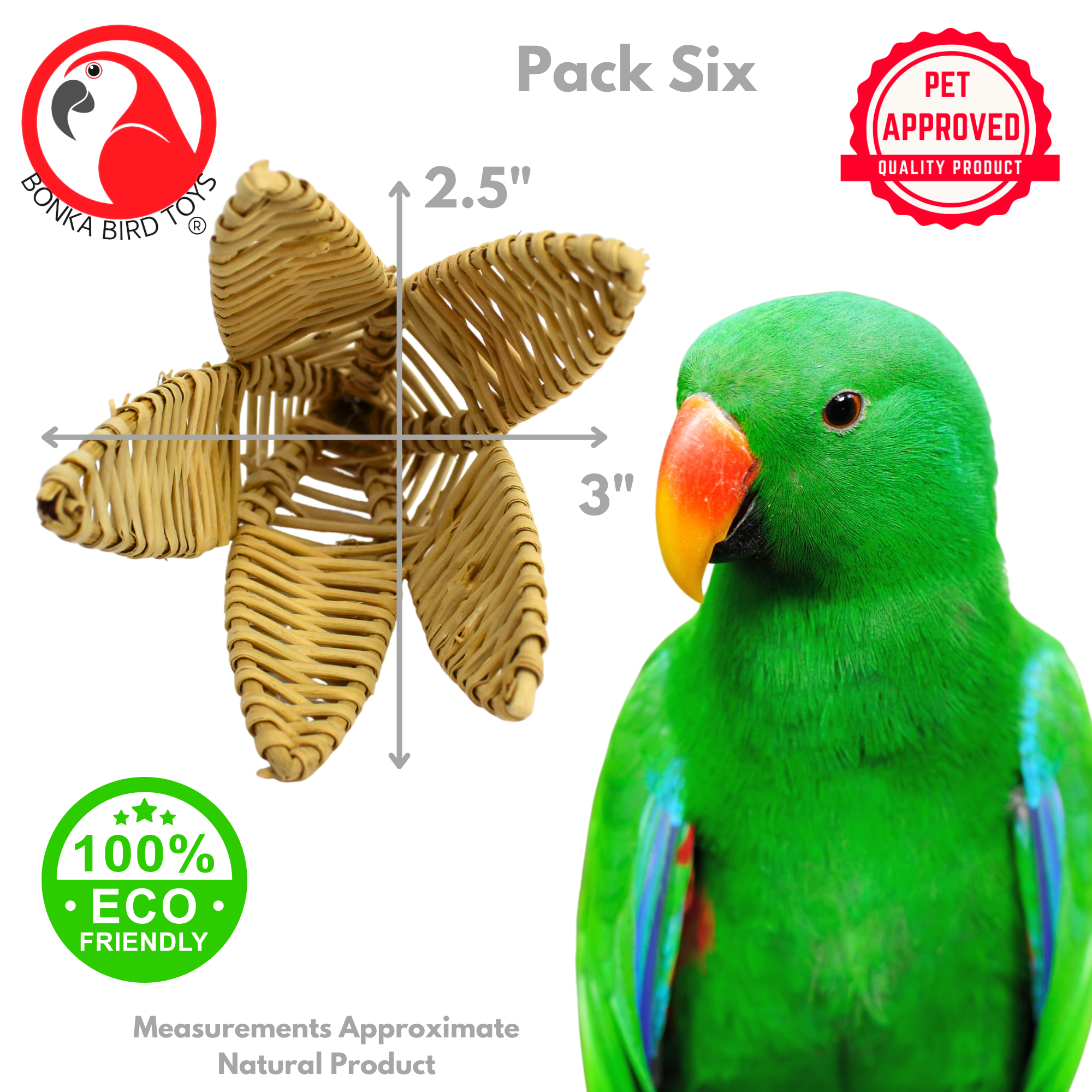 1268 PK6 Vine Lilies - Bonka Bird Toys