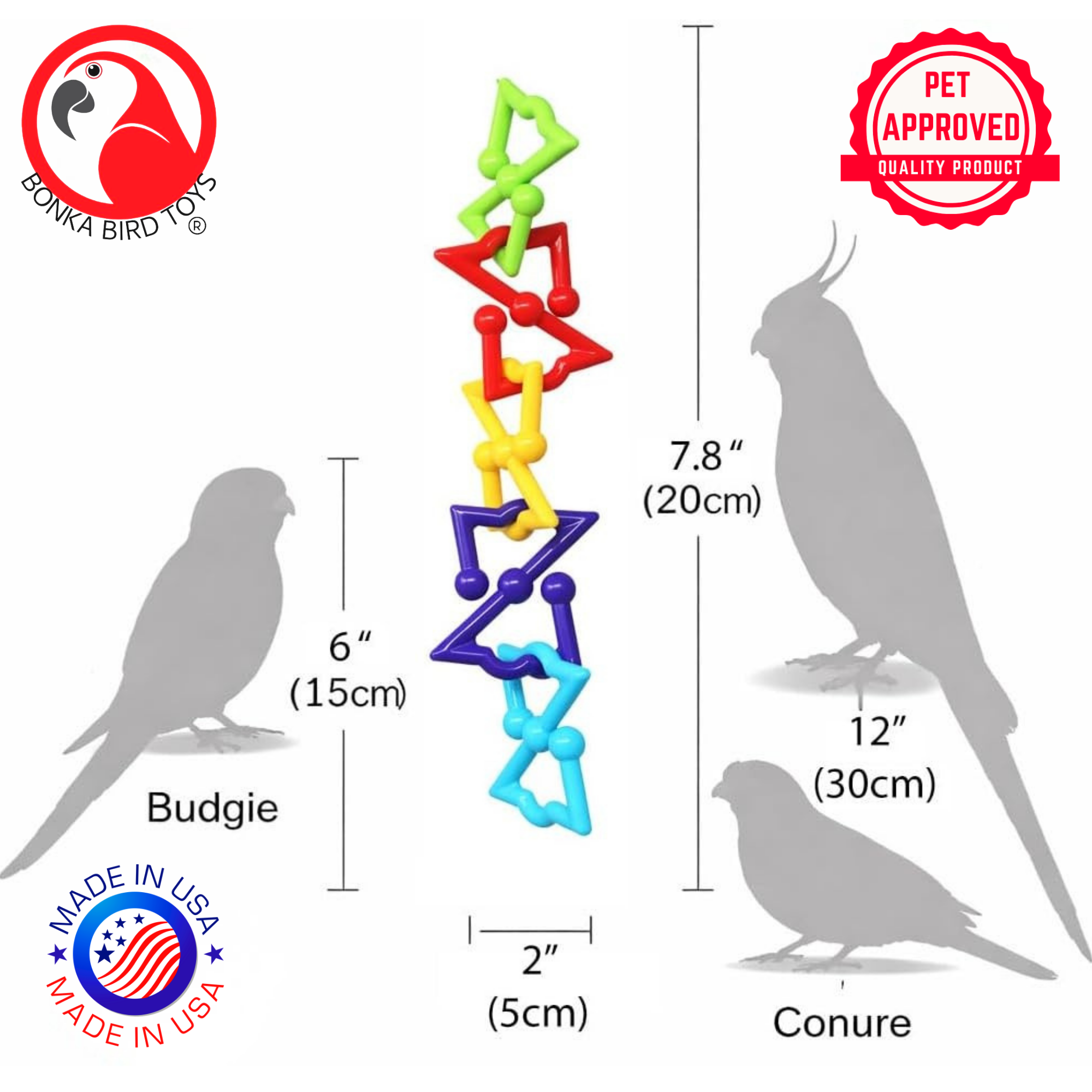 3638 Small Z Link Multiple Use Bird Toy - Bonka Bird Toys