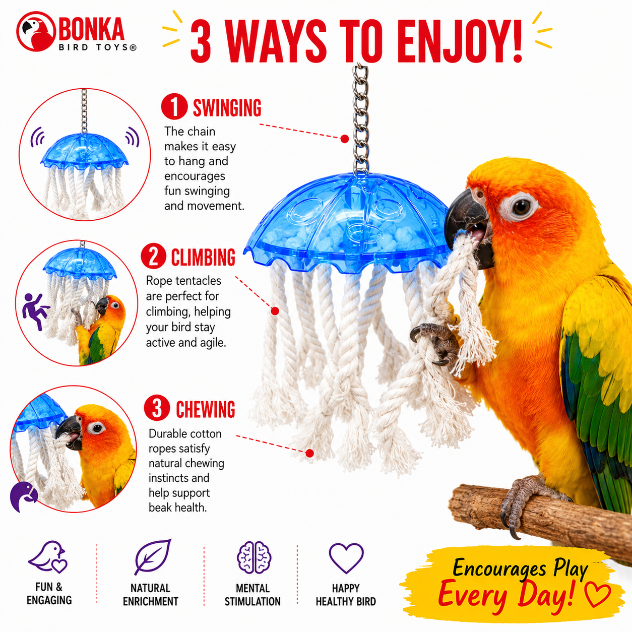 0042 Small Jellyfish - Bonka Bird Toys
