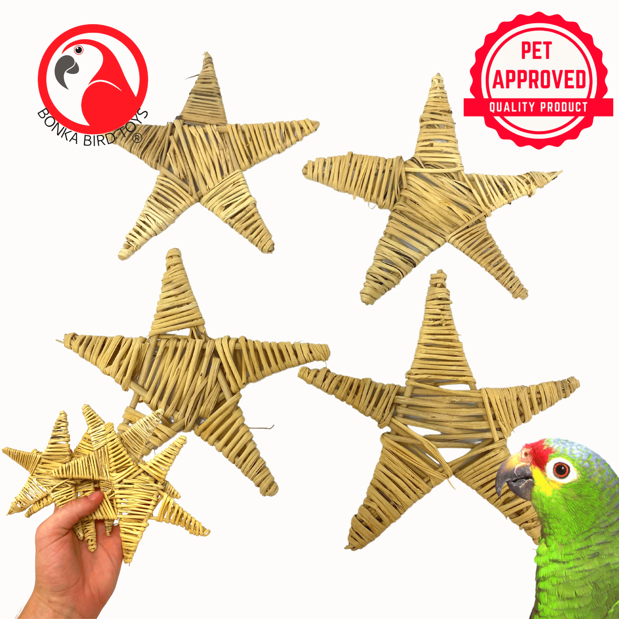 Huge Pk4 Vine Stars - Bonka Bird Toys