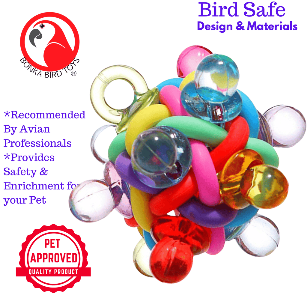2255 Small Paci Wibbly Foot Toy by Bonka Bird Toys - Colorful and Engaging Toy for Parakeets, Lovebirds, Cockatiels - Bonka Bird Toys