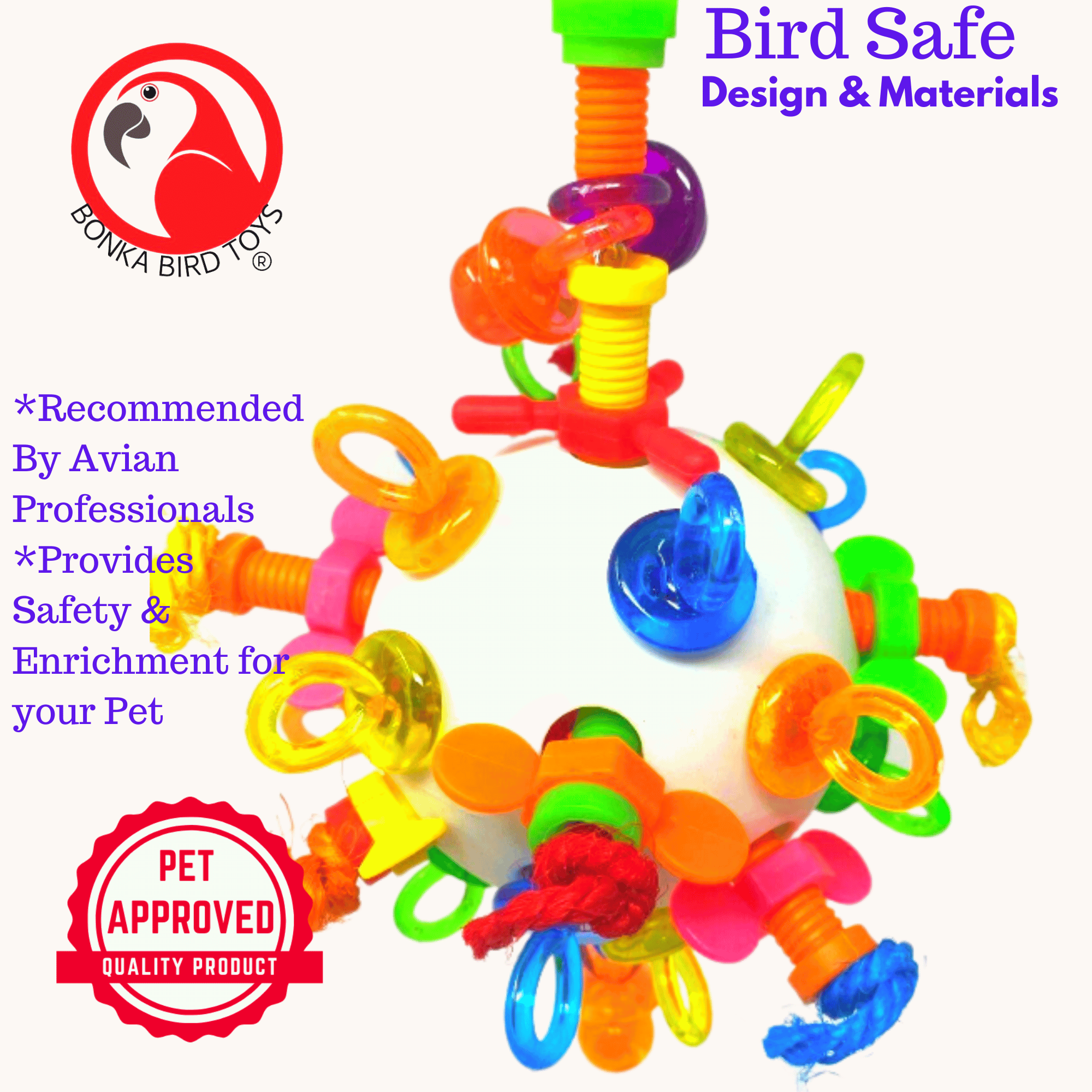 2221 Large Screw Ball - Bonka Bird Toys