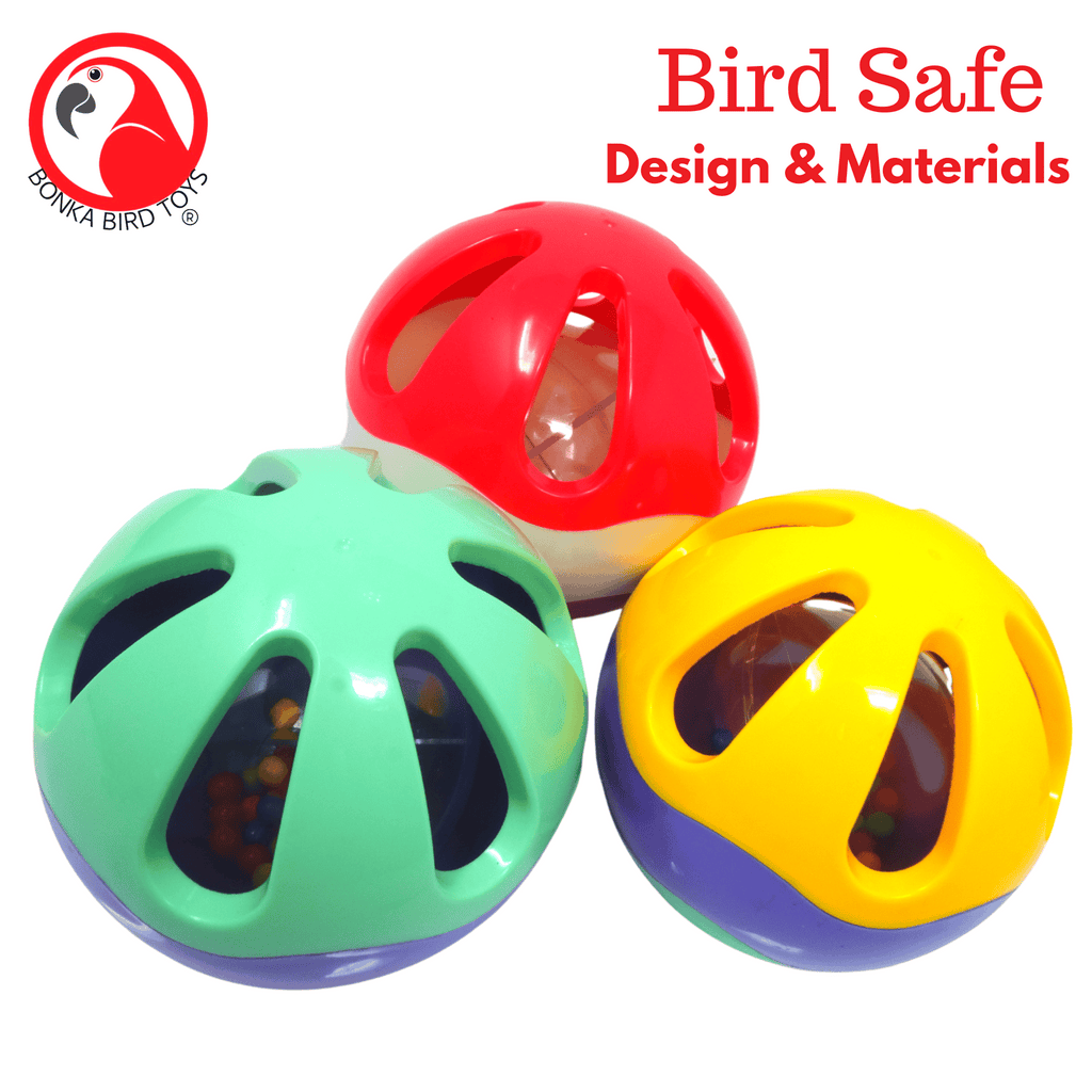 2986 PK3 Assorted 4" Plastic Ball - Bonka Bird Toys