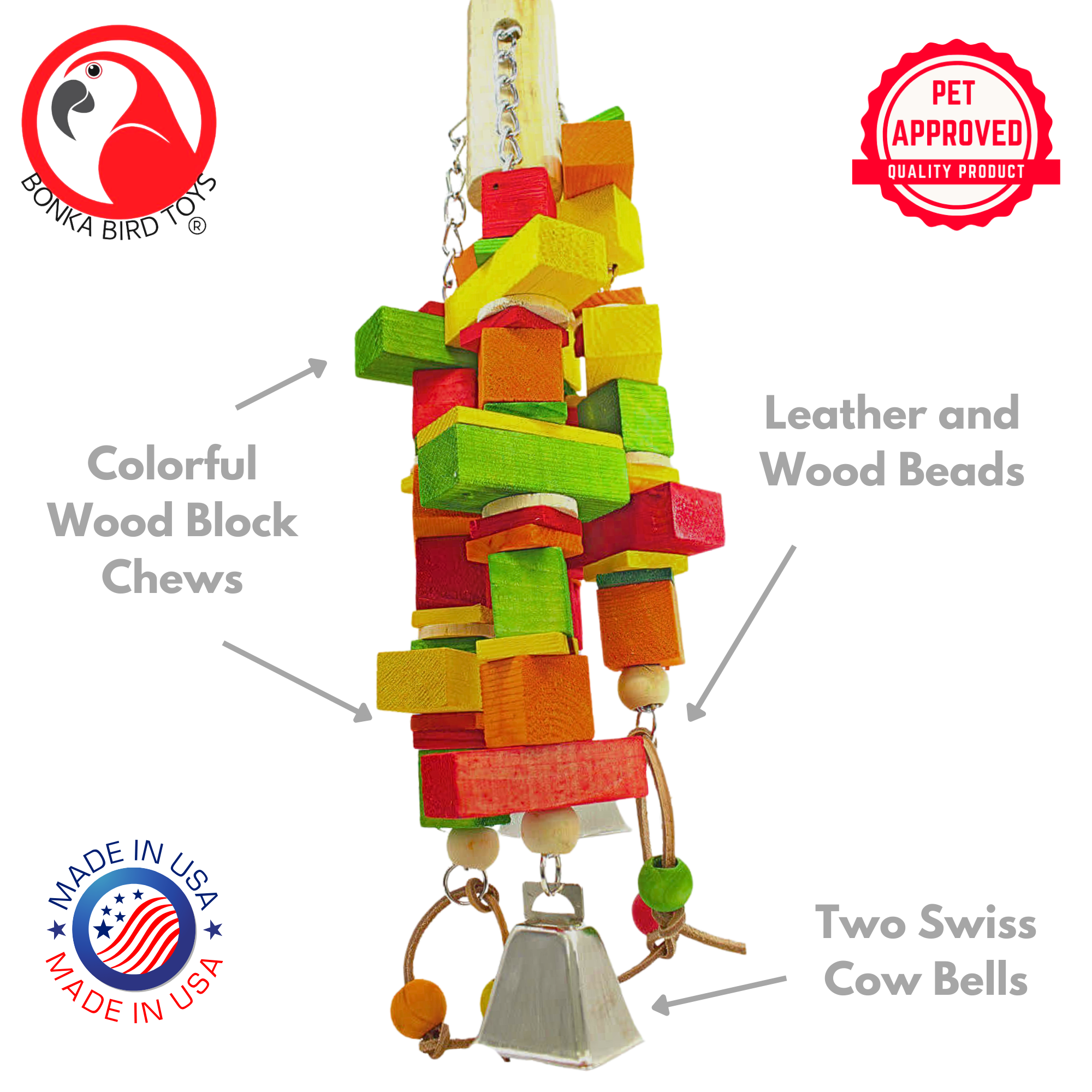 1131 Giant oblong chew - Bonka Bird Toys