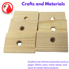 Pack 6 Natural and Colored Wooden Pine Slats - Bonka Bird Toys