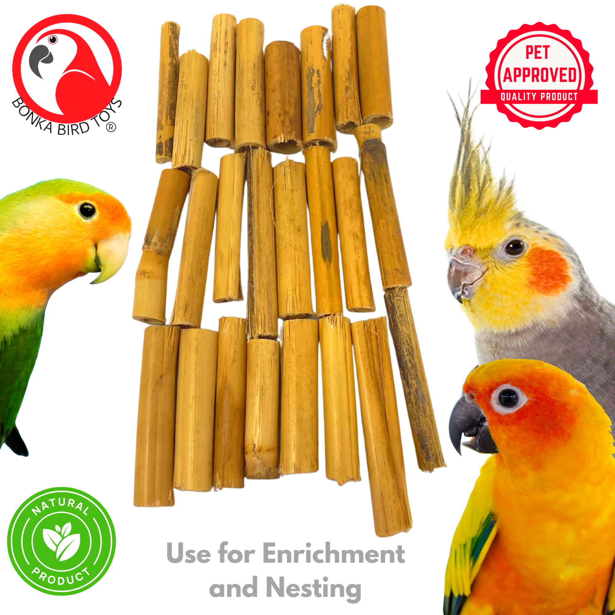 2941 Pk24 Bamboo Sticks - Bonka Bird Toys