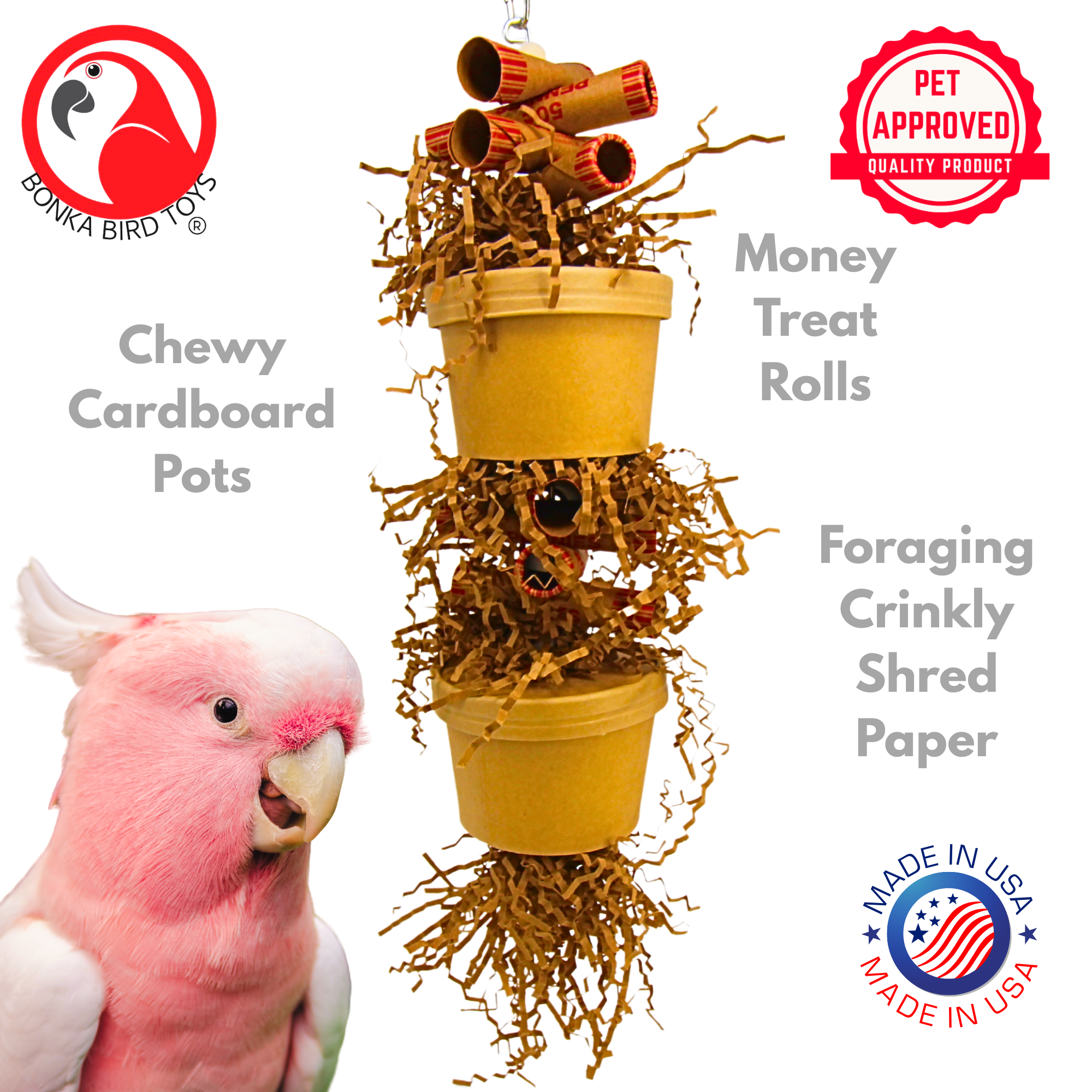 3867 Duo Money Pot - Bonka Bird Toys