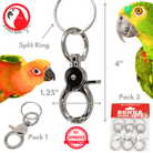 1321 Ring Claw Cage Door Lock - Bonka Bird Toys
