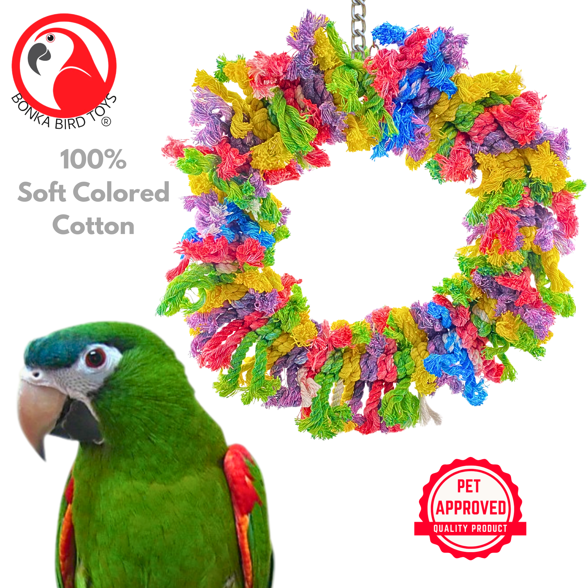 994 Fiesta Fluff Ring - Bonka Bird Toys
