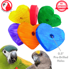 980 Pk6 Colored Huge Wood Hearts - Bonka Bird Toys