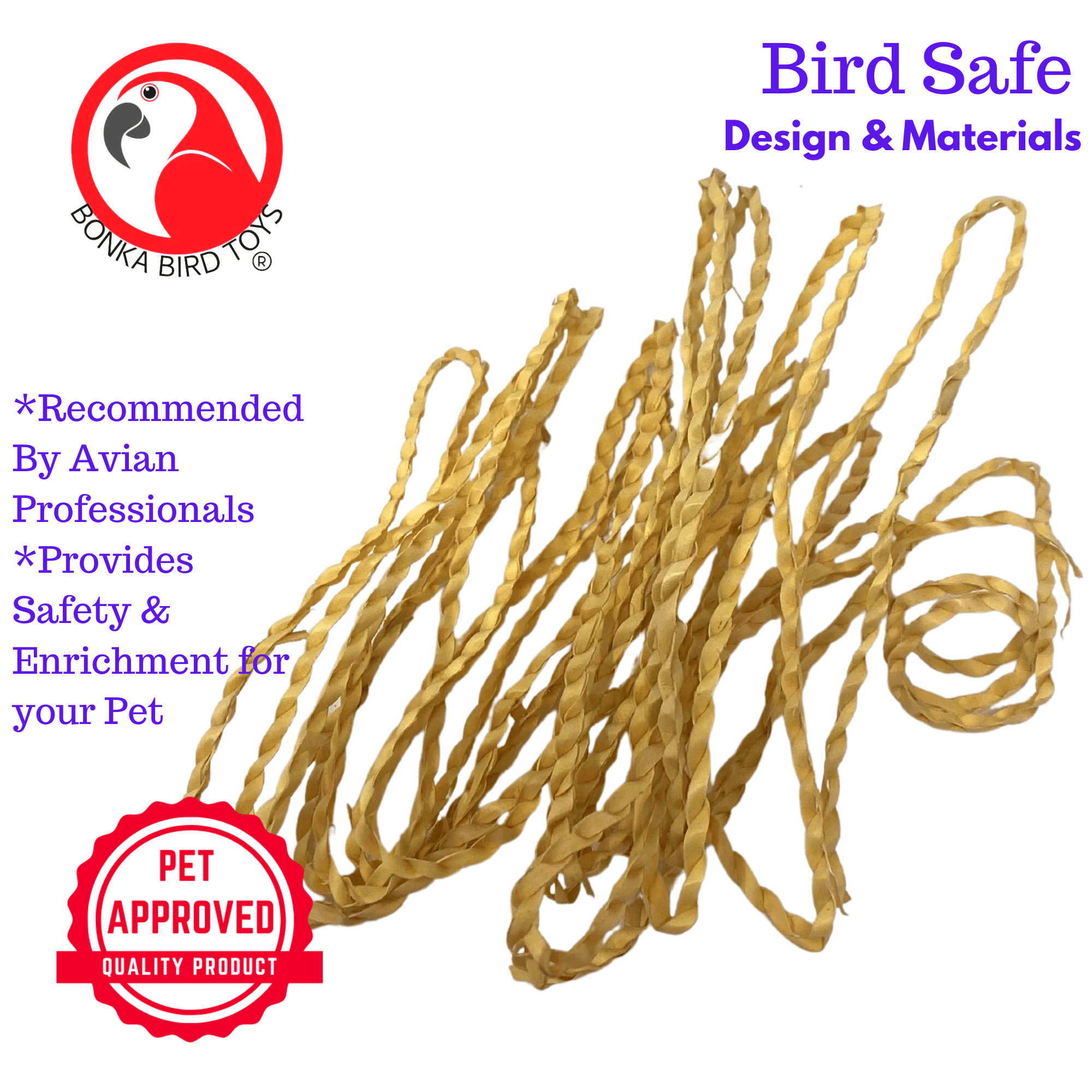 2940 Pk1 1/8" Palm Cord - Bonka Bird Toys