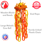 1781 Square Chain Waterfall - Bonka Bird Toys