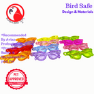 2525 Pk12 Semi-Transparent Colored Acrylic Sunglasses - Bonka Bird Toys