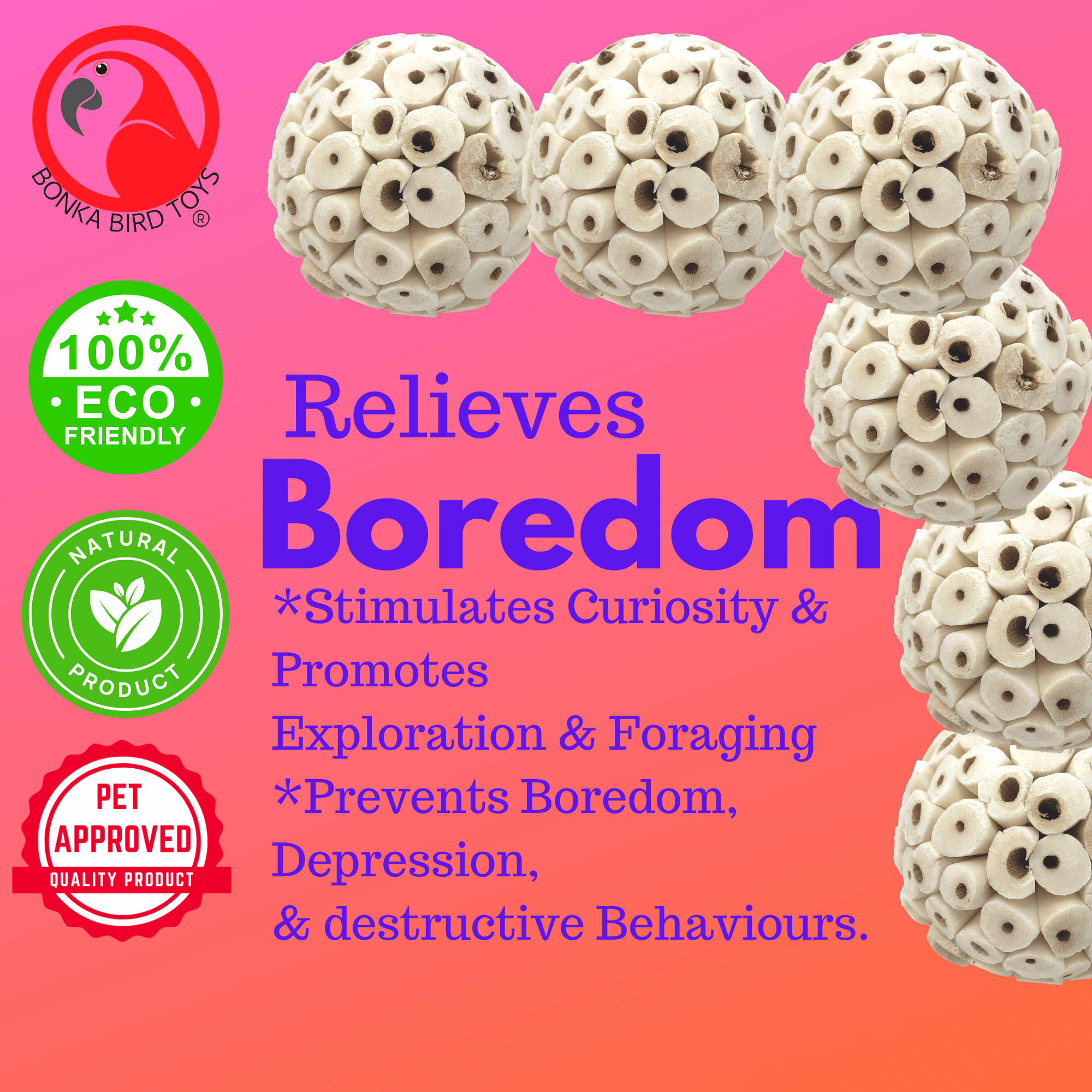 2117 Pk6 Sola Atta Balls - Bonka Bird Toys