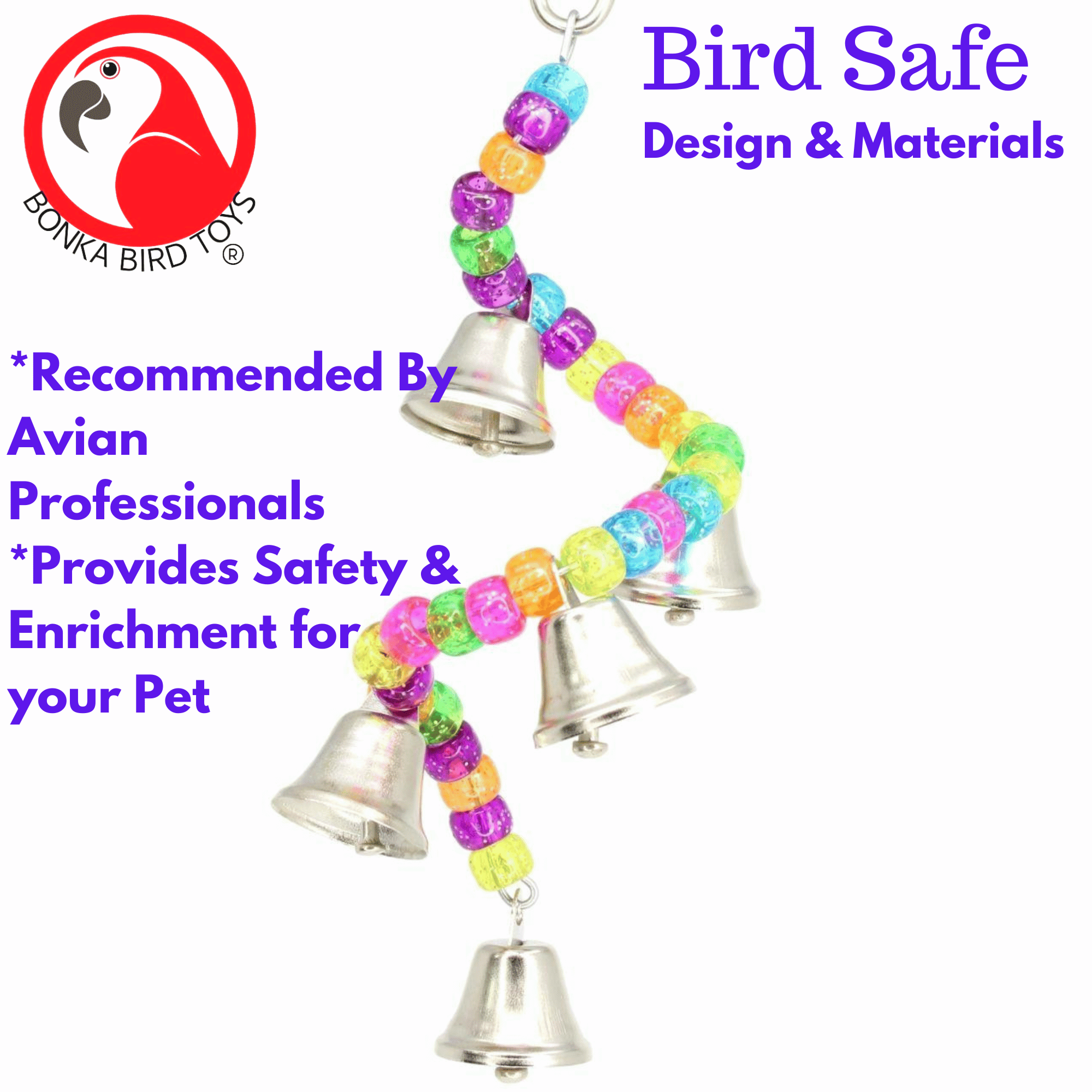 Colorful Bird Toys for Small Birds: 890 Ring My Bell - Bonka Bird Toys On Sale! - Bonka Bird Toys