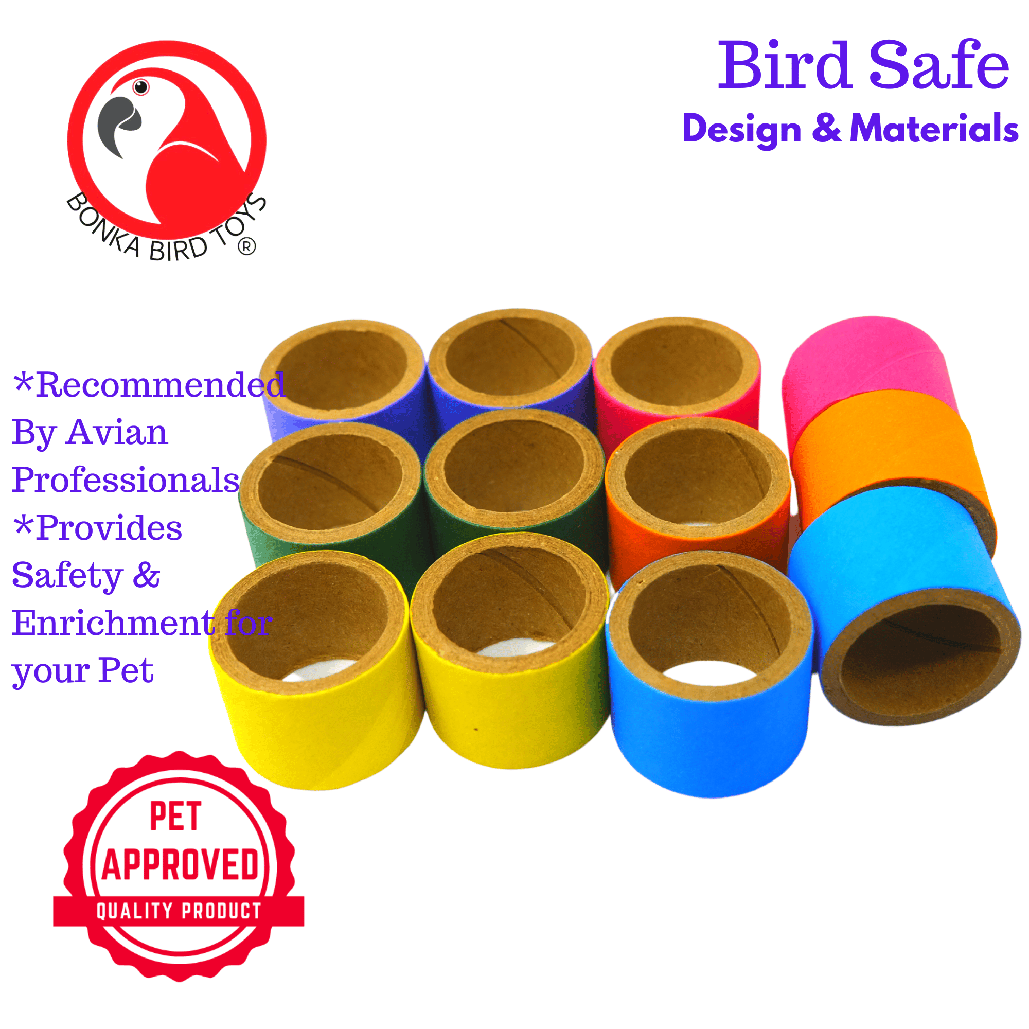 2951 Pk12 3/4" Bagel Tubes - Bonka Bird Toys