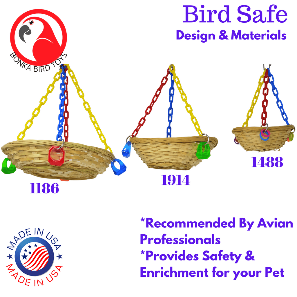 1186 Flat Basket Swing - Bonka Bird Toys