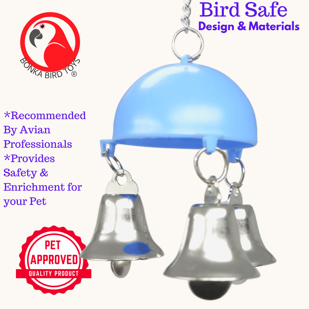36458B Blue Dome Bell - Bonka Bird Toys