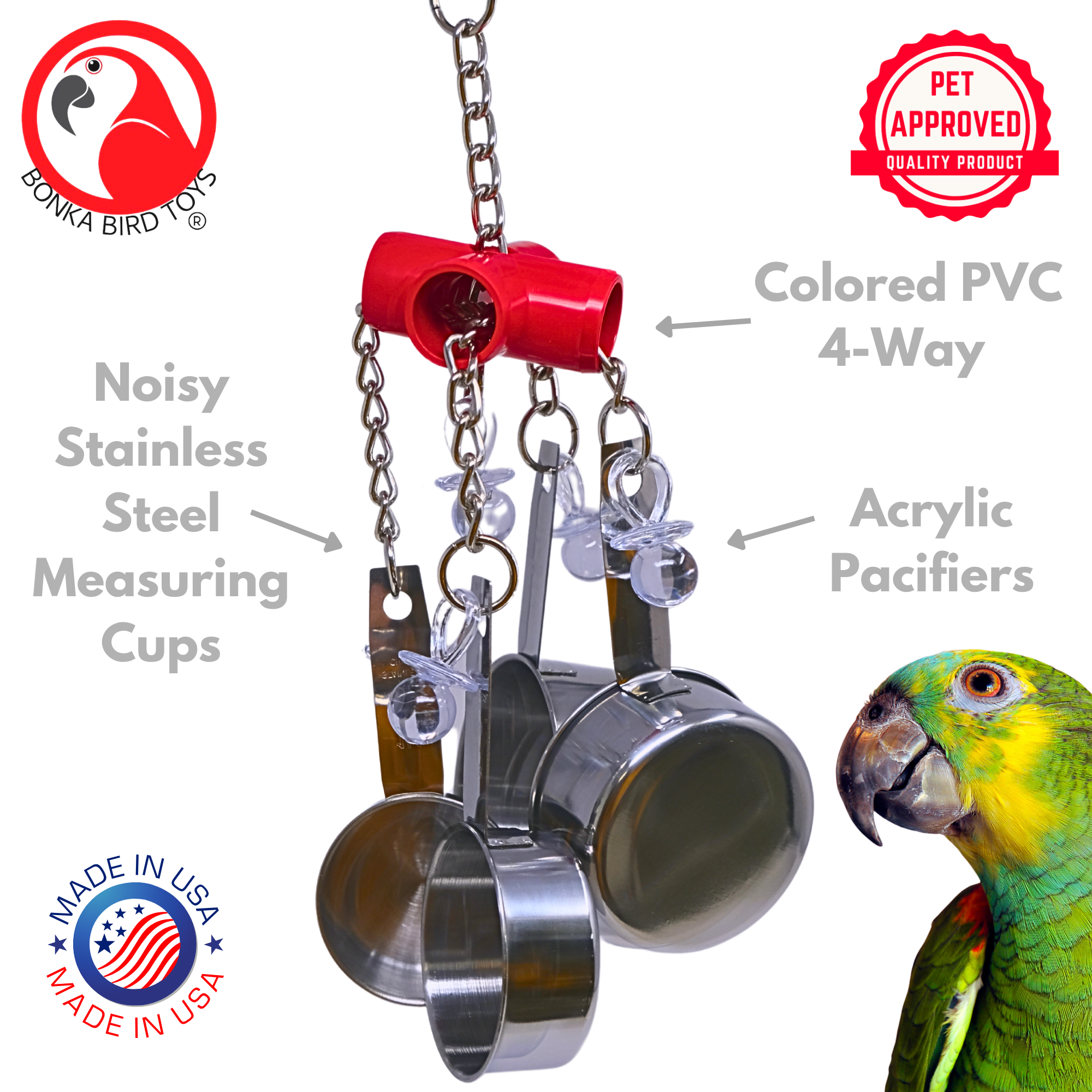 1750 Clacker Red - Bonka Bird Toys