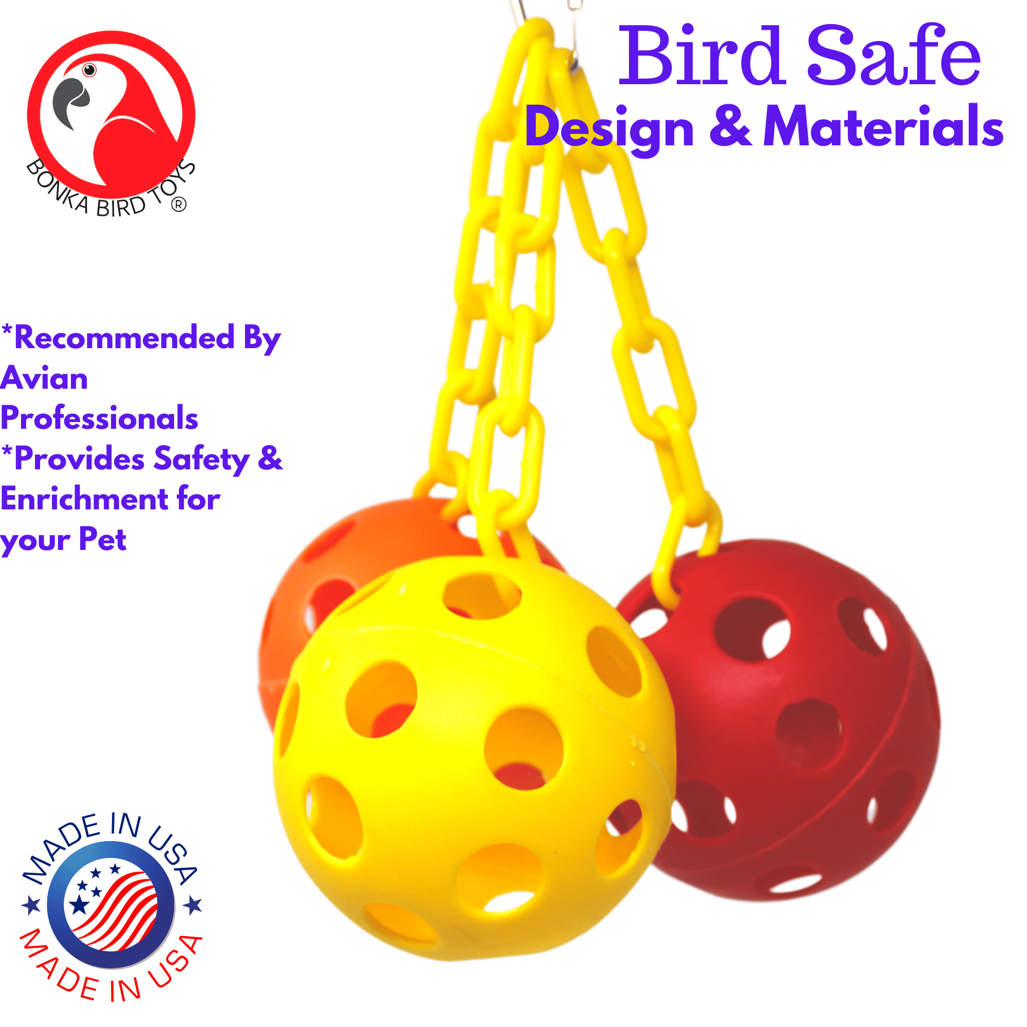 1225 Triple Chain Ball - Bonka Bird Toys