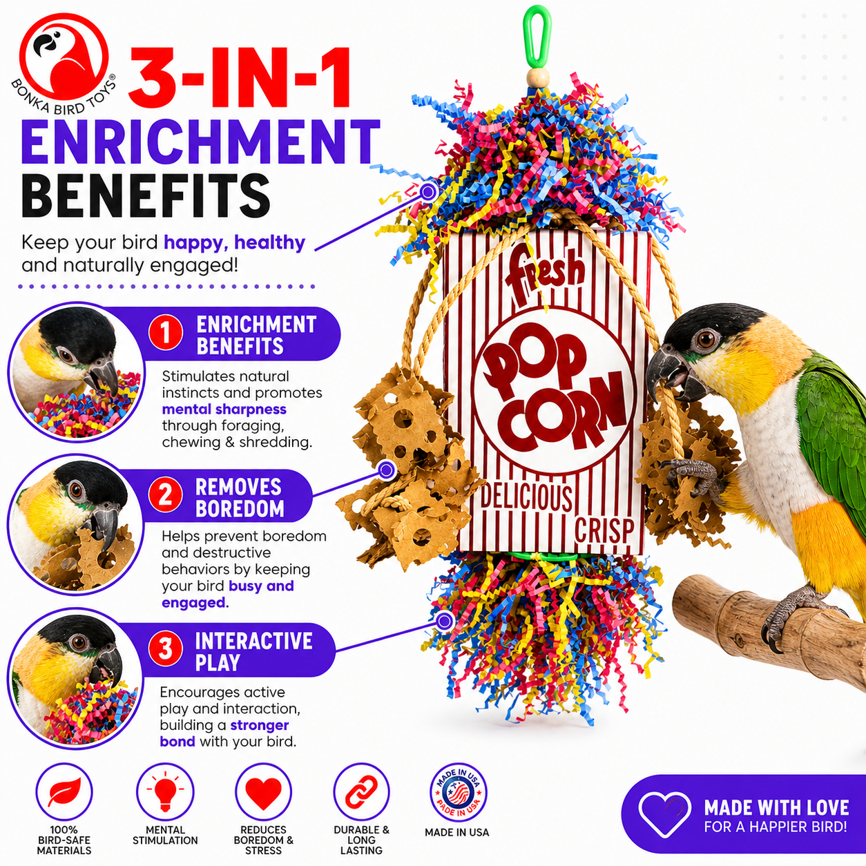 2318 Popcorn Explosion - Bonka Bird Toys