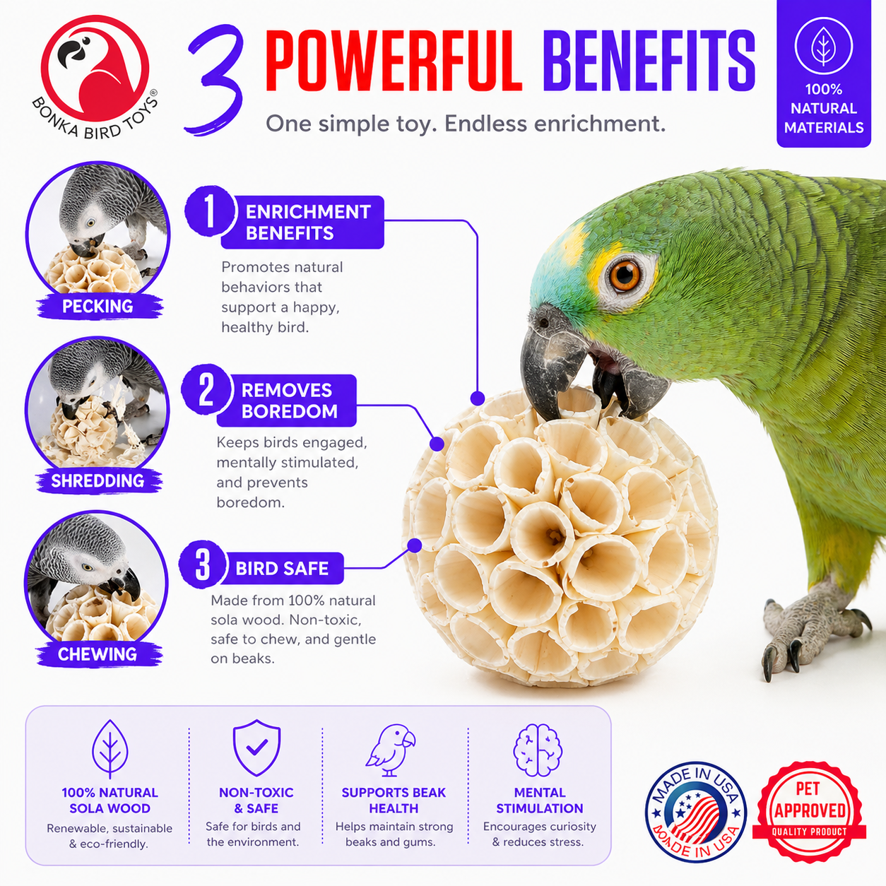 Sola Crepe Balls - Bonka Bird Toys