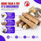 1211 Pk6 Natural Bark Sola Sticks - Bonka Bird Toys