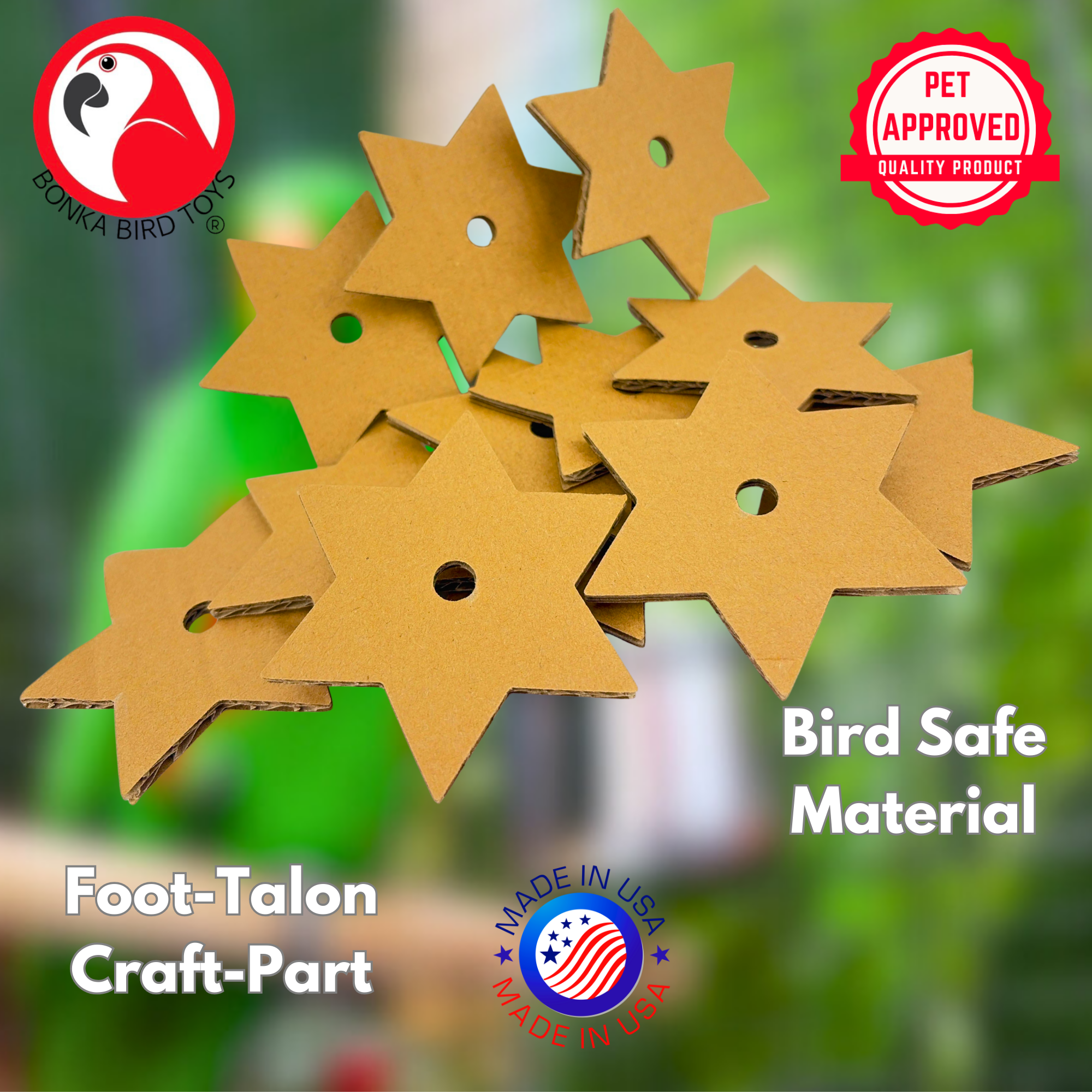 2776 Pk12 Large Cardboard Stars - Bonka Bird Toys