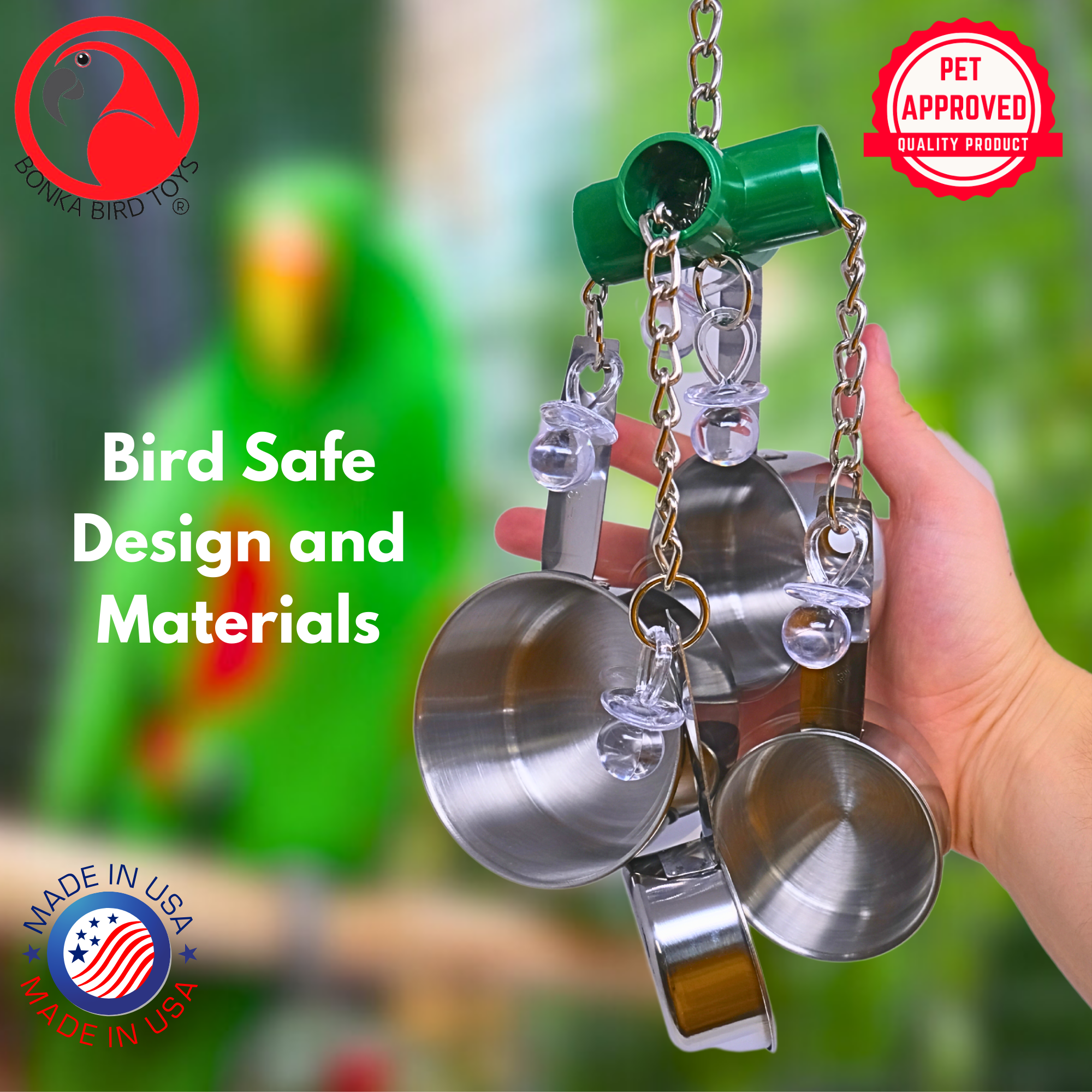 1750 Clacker Green - Bonka Bird Toys