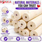 1288 Pk6 Natural Sola Sticks without Bark - Bonka Bird Toys