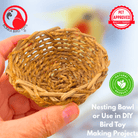 1262 Natural Grass Bowl - Bonka Bird Toys
