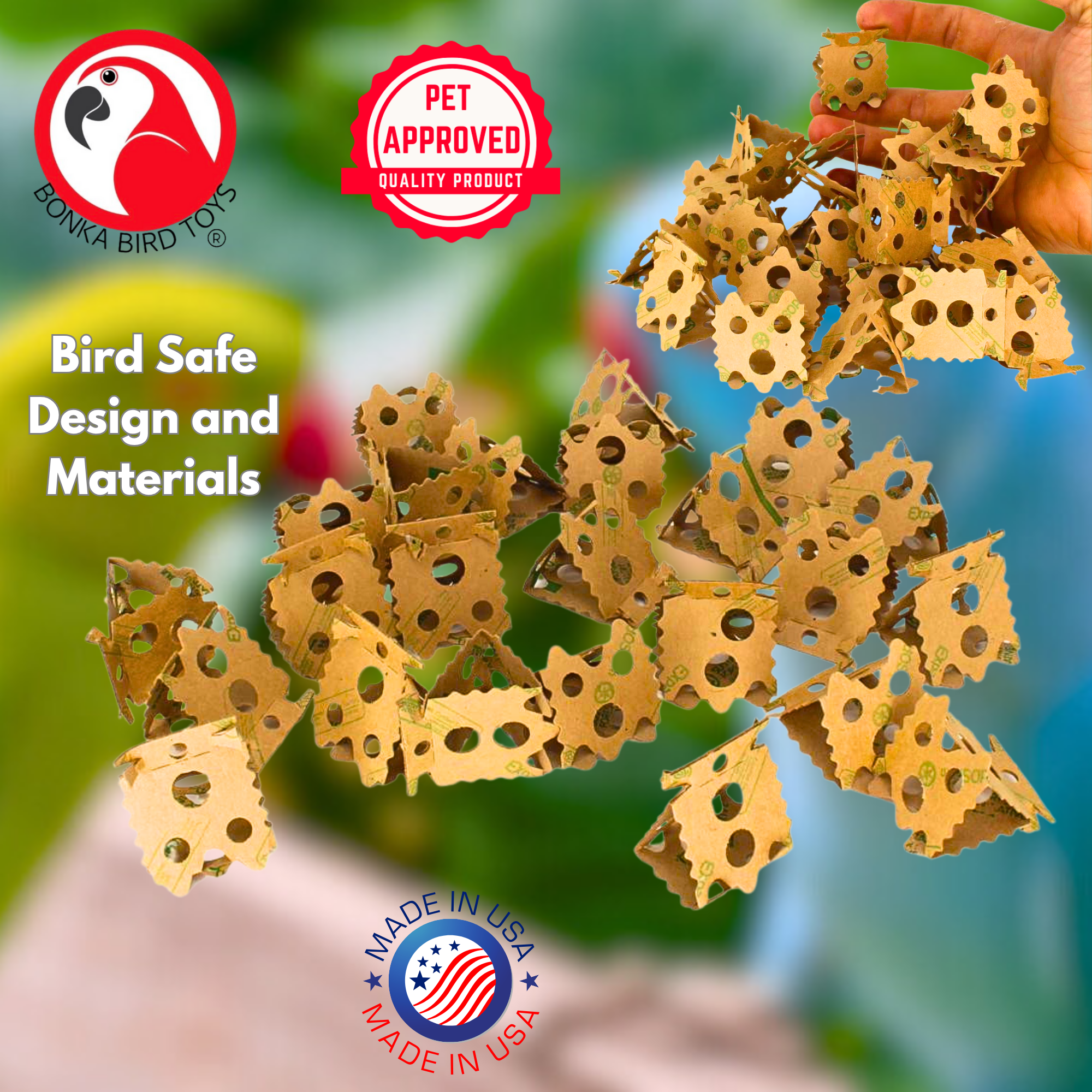 1222 Pk24 Foraging Card Crumbles - Bonka Bird Toys