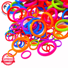 2953 Pk144 0.75" Tiny Rubber Neon Rings - Bonka Bird Toys