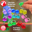 1167 Pk16 Plastic Diamond Rings - Bonka Bird Toys