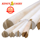 Pine Dowel Perch 18"Long 1/2" Diameter fits Kings Cages ES 1814 - Bonka Bird Toys