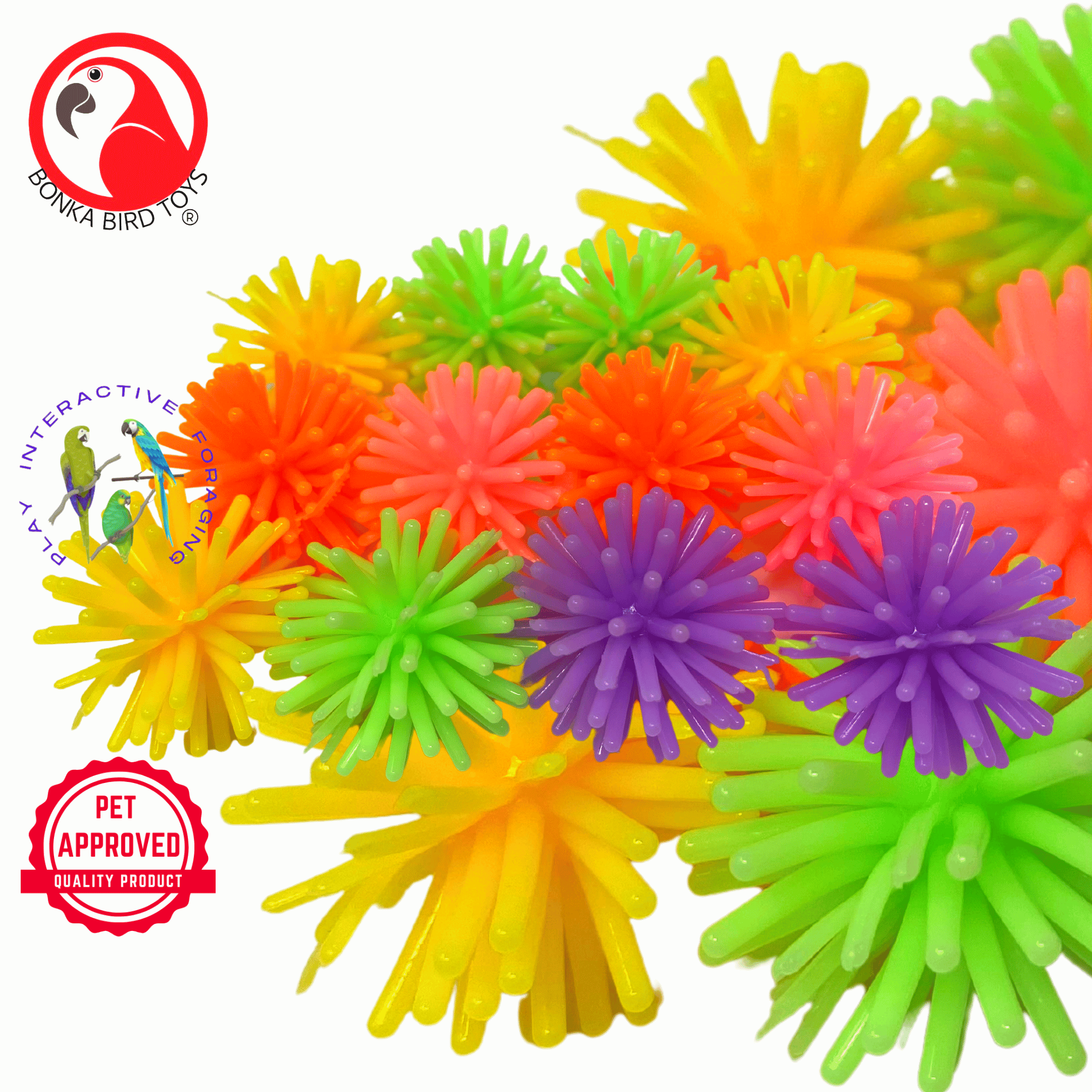 1205 Spike Ball Foot Toys - Bonka Bird Toys