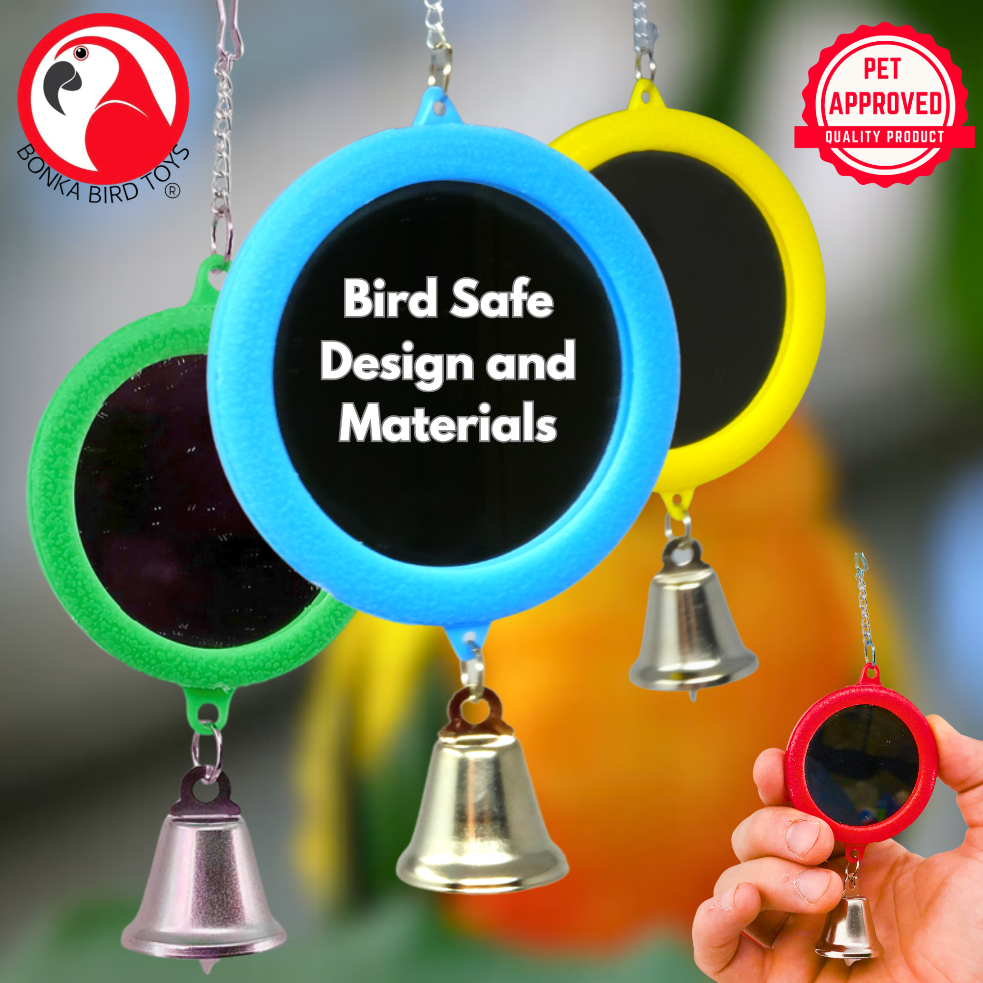 36415 Medium Round Mirror - Bonka Bird Toys