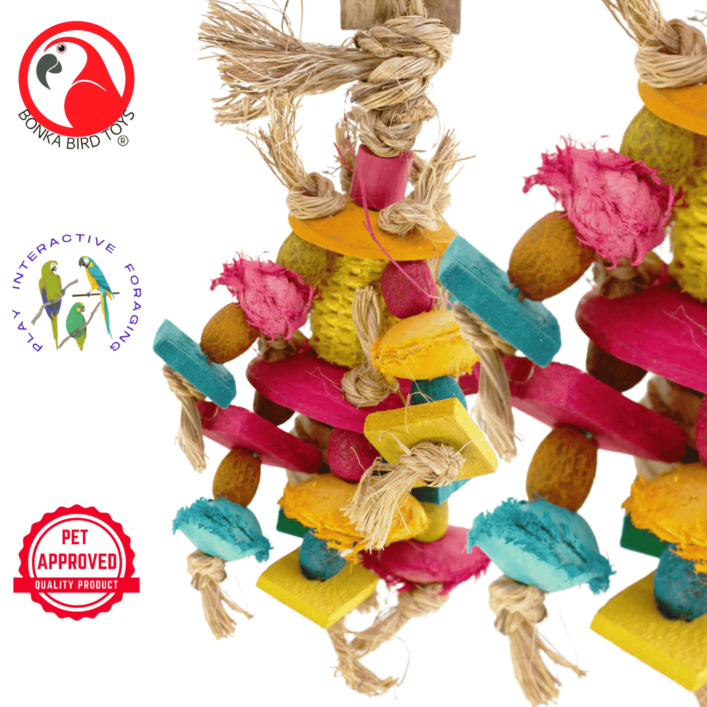 41289 Small Seed Cluster: Eco-Friendly, Colorful Bird Toy for Beak Health – Ideal for Small to Medium Birds - Bonka Bird Toys