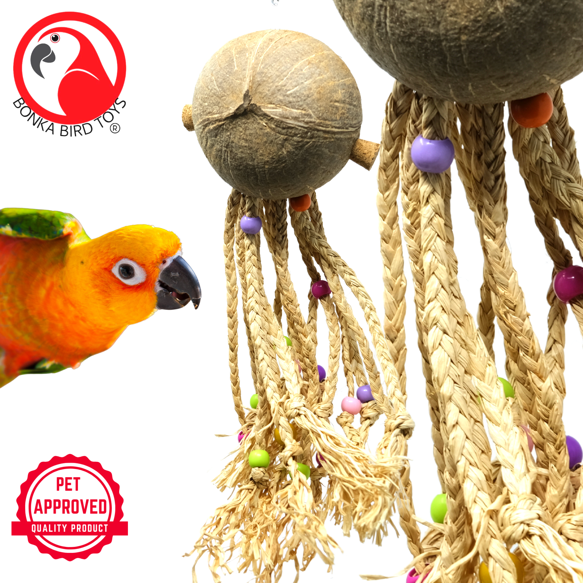 2214 Coco Rasta - Ultimate Chew & Play Toy for Large Birds | Bonka Bird Toys - Bonka Bird Toys