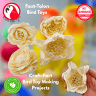 1169 Pk4 Large Sola Atta 3-4" Flowers - Bonka Bird Toys