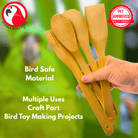 1168 Pk4 Bamboo Spoon & Paddle Chews - Bonka Bird Toys