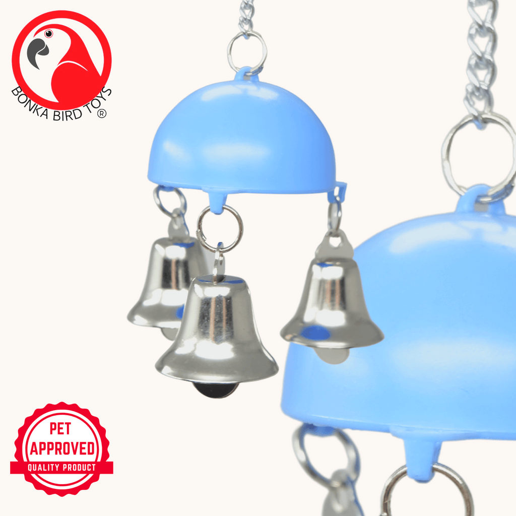 36458B Blue Dome Bell - Bonka Bird Toys