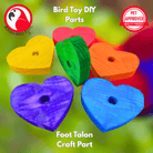 980 Pk6 Colored Huge Wood Hearts - Bonka Bird Toys