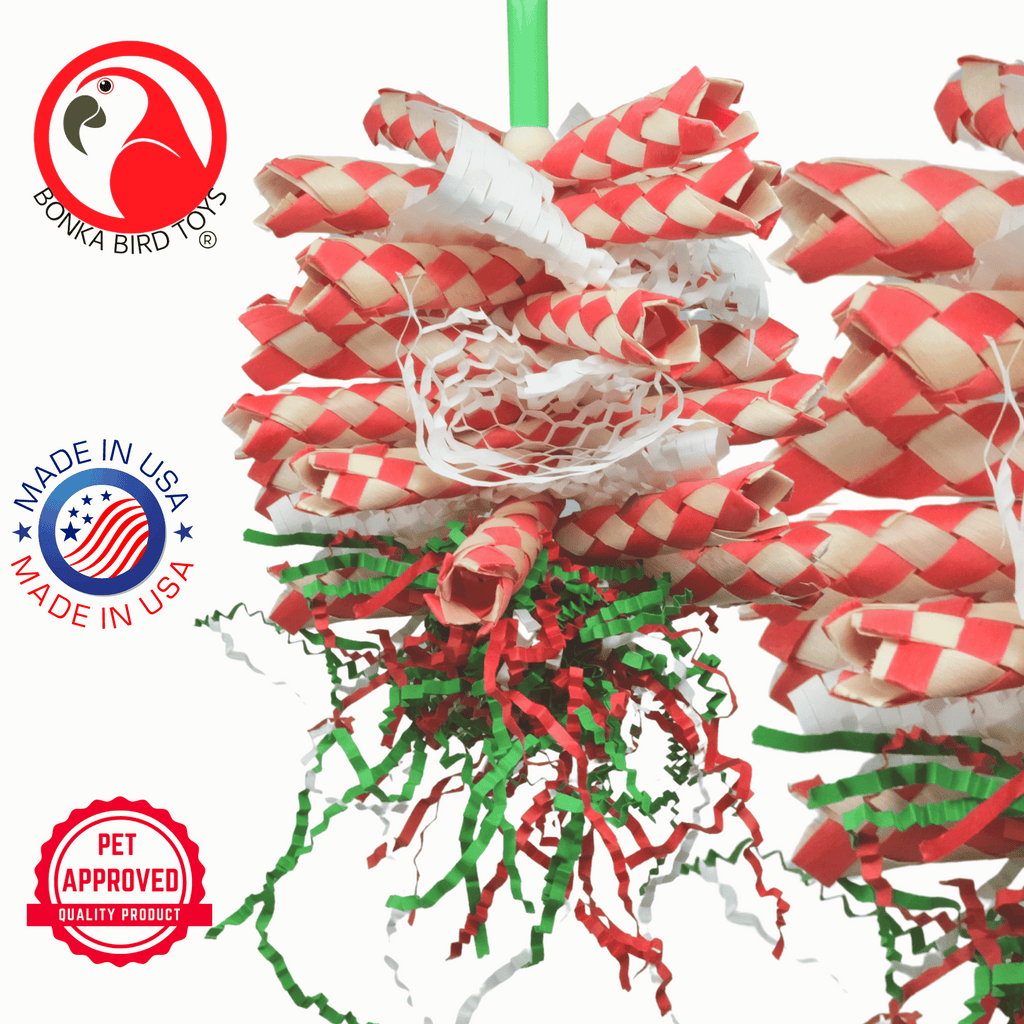 2568 Christmas Paper Shred - Bonka Bird Toys