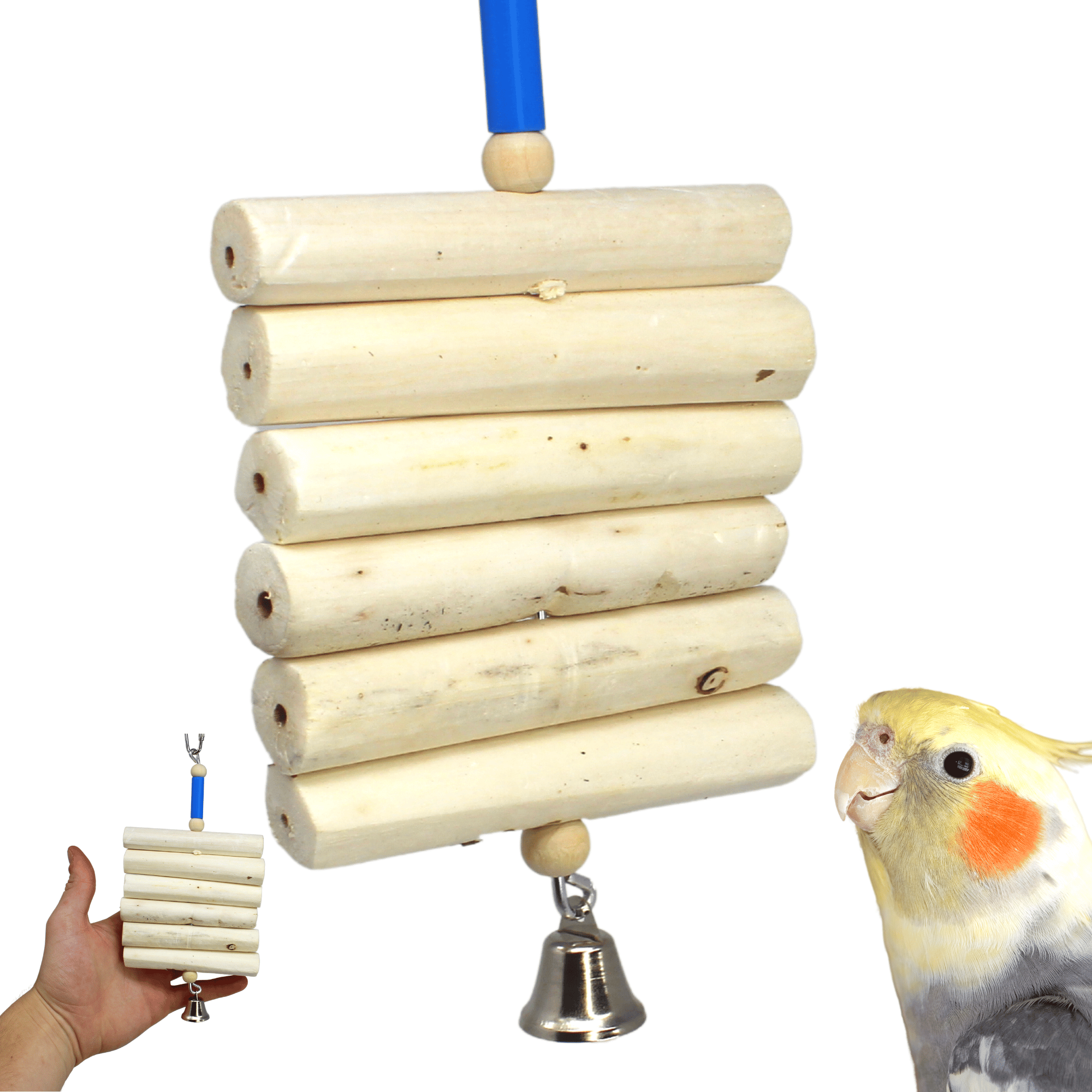 Bird Toy Parts - Colorful Wooden Barrel 0.75 x 1 (10 pcs/pack)