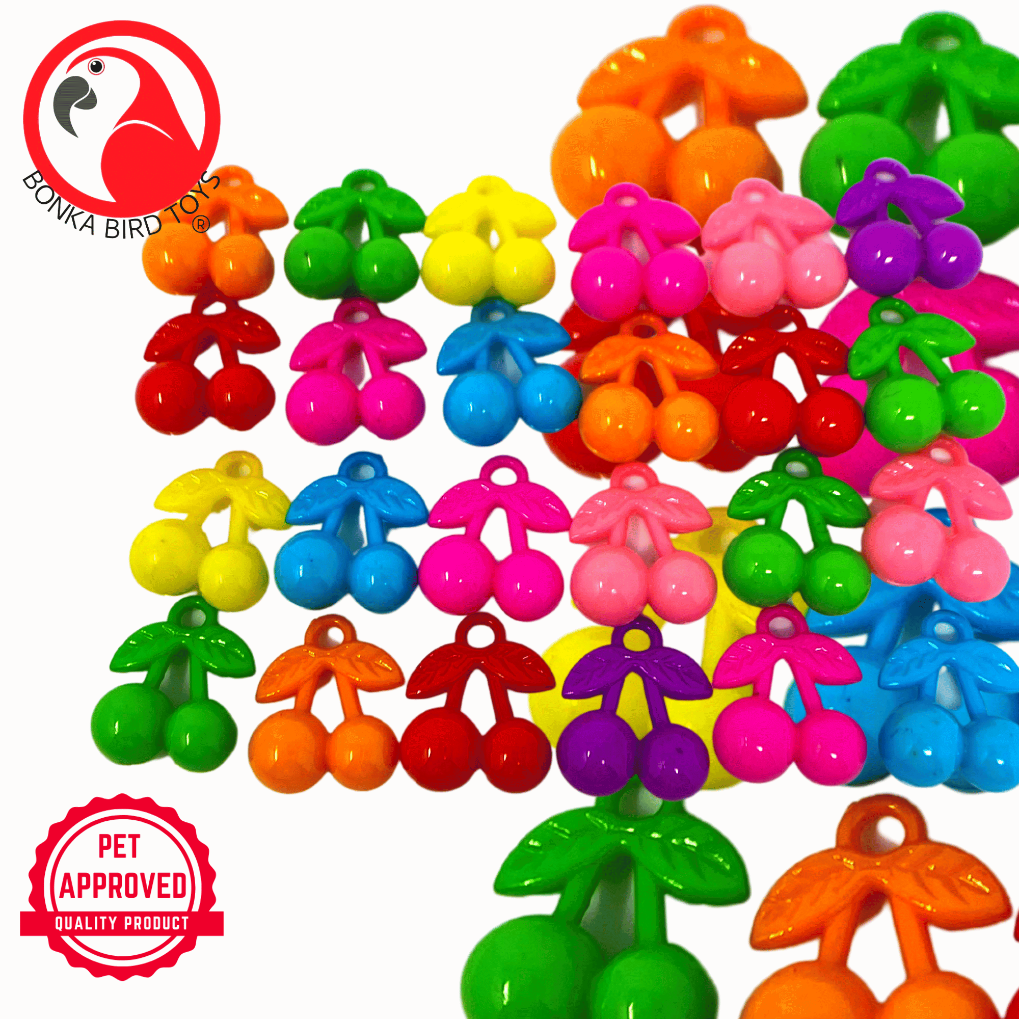 2952 PK24 Assorted Plastic Cherries - Bonka Bird Toys