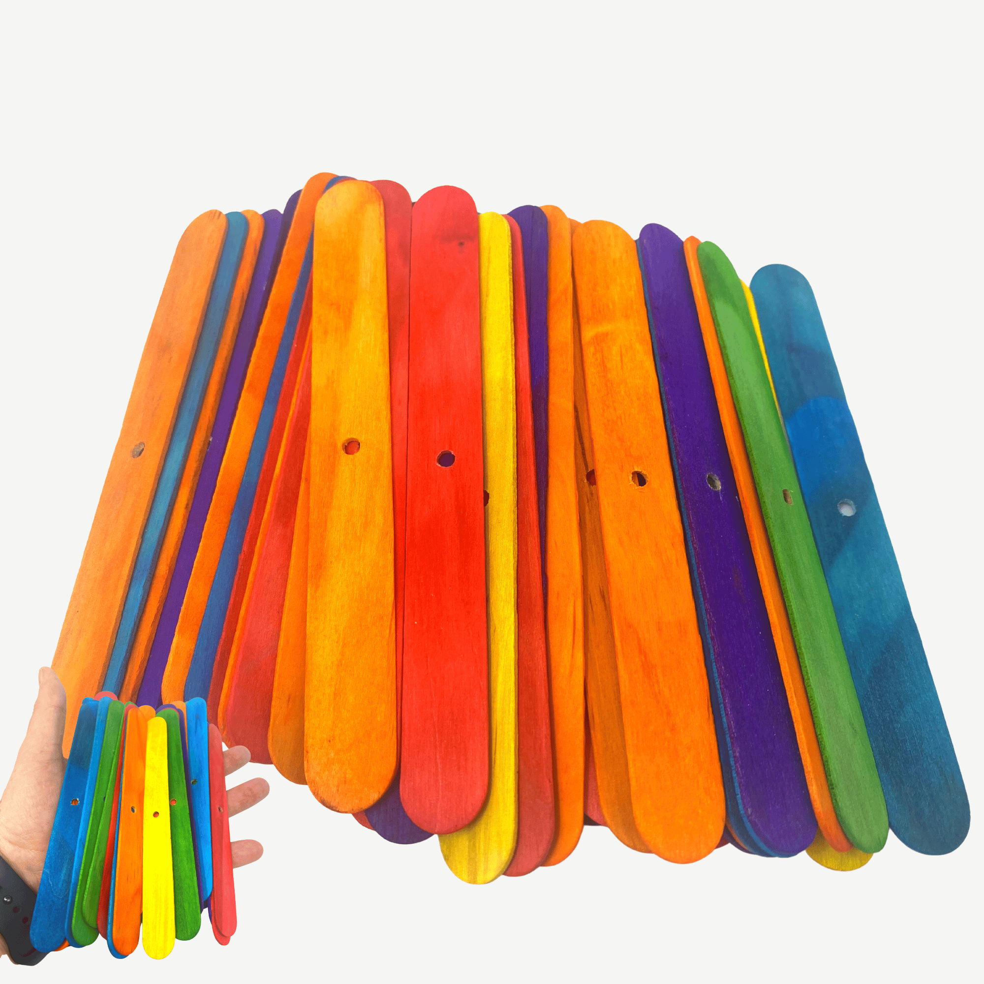 Pk100 Big Colored Wooden Chewy Sticks - Bonka Bird Toys