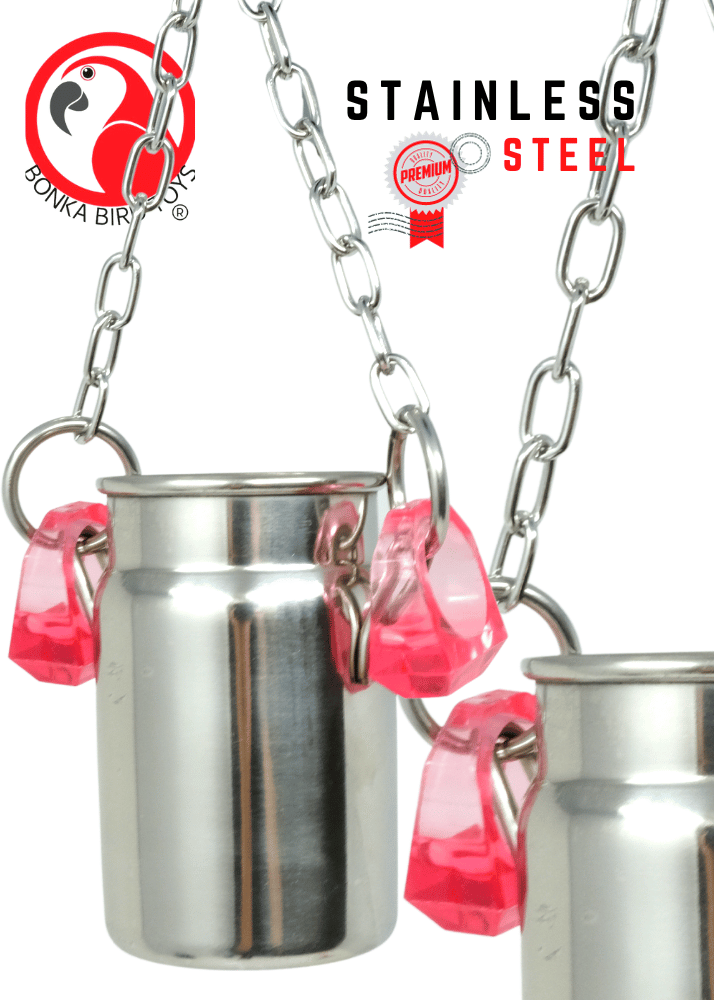 3771 Stainless Steel Large Treat Cup - Bonka Bird Toys