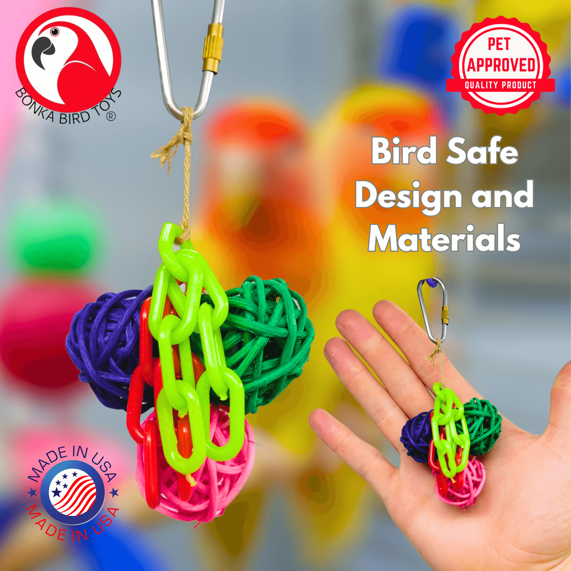 2623 Mini Vine Ball Bundle - BOGO BUNDLE BUY ONE GET ONE FREE! - Bonka Bird Toys