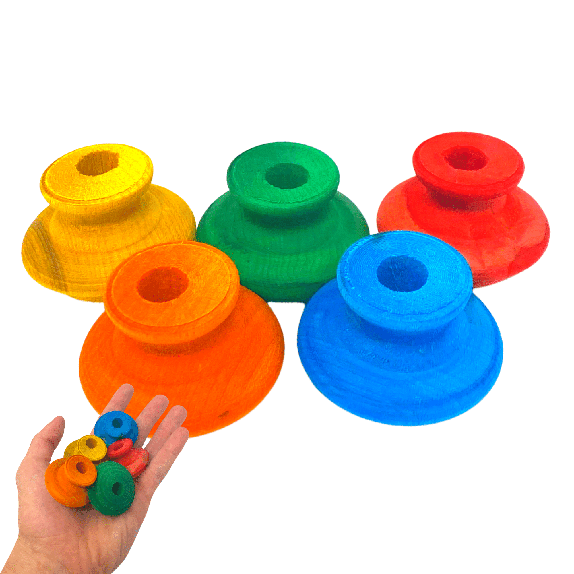 2933 Pk5 Colored Wooden Knobs - Bonka Bird Toys